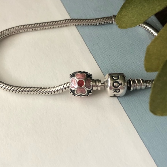 💕3/$85 925 Oxidized Silver & Pink Enamel Charm - Picture 4 of 10